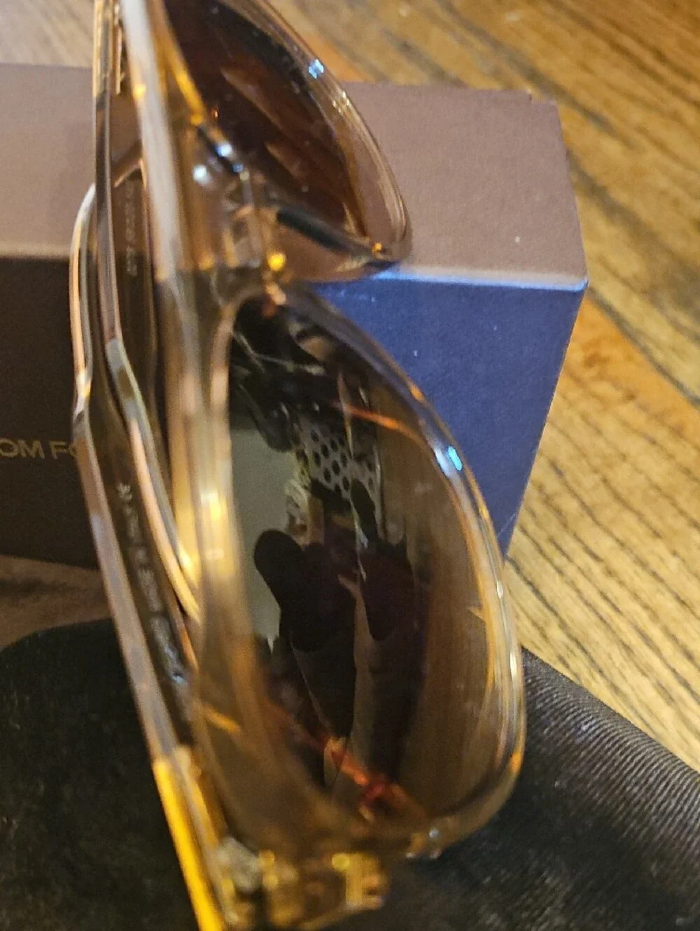 Designer Luxury Women's Brown Aviator Sunglasses - Transparent Brown Frame